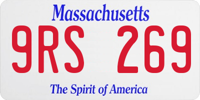 MA license plate 9RS269