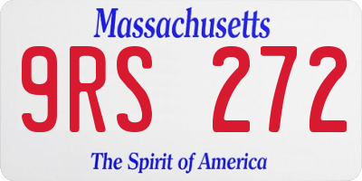 MA license plate 9RS272