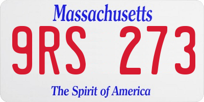 MA license plate 9RS273