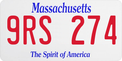 MA license plate 9RS274