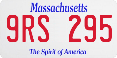 MA license plate 9RS295