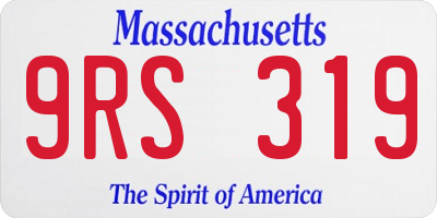 MA license plate 9RS319