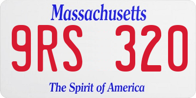 MA license plate 9RS320