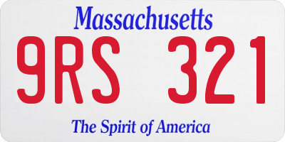 MA license plate 9RS321