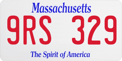 MA license plate 9RS329