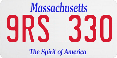 MA license plate 9RS330