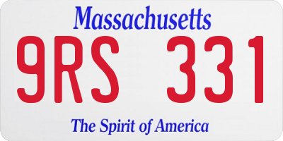 MA license plate 9RS331