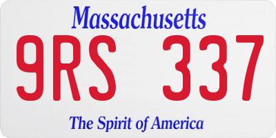 MA license plate 9RS337