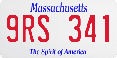 MA license plate 9RS341