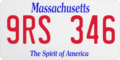 MA license plate 9RS346