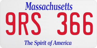 MA license plate 9RS366