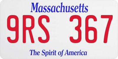 MA license plate 9RS367