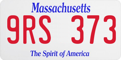 MA license plate 9RS373