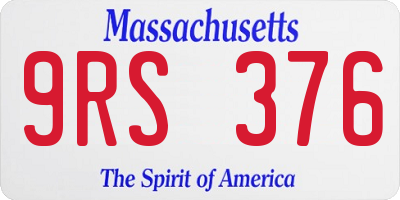 MA license plate 9RS376