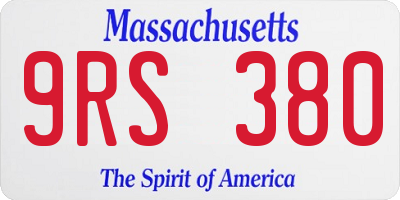 MA license plate 9RS380