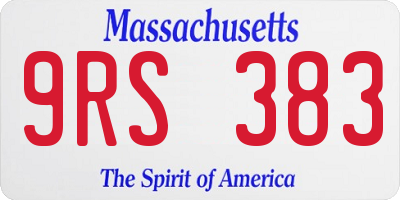 MA license plate 9RS383