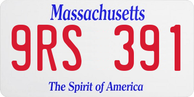 MA license plate 9RS391