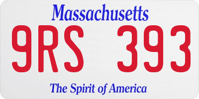 MA license plate 9RS393