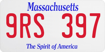 MA license plate 9RS397