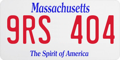 MA license plate 9RS404