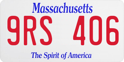 MA license plate 9RS406