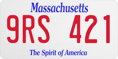 MA license plate 9RS421