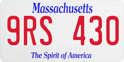 MA license plate 9RS430