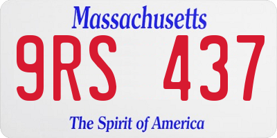 MA license plate 9RS437