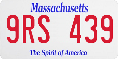 MA license plate 9RS439