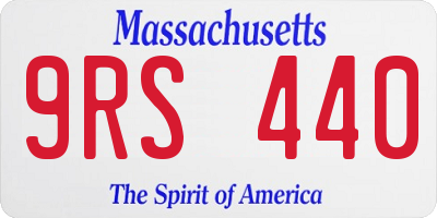 MA license plate 9RS440