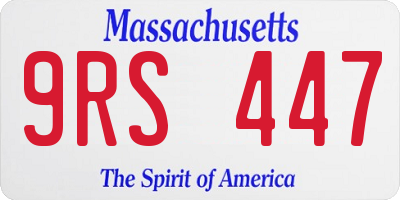 MA license plate 9RS447