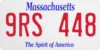 MA license plate 9RS448