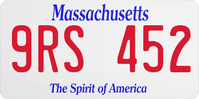 MA license plate 9RS452