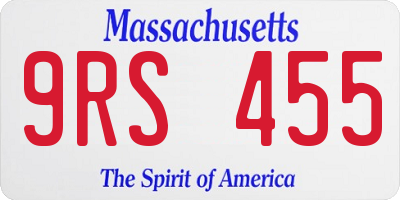 MA license plate 9RS455