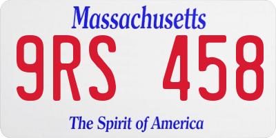 MA license plate 9RS458