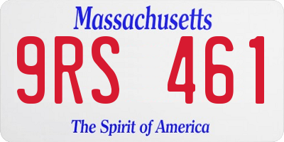 MA license plate 9RS461