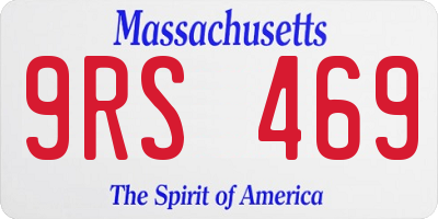 MA license plate 9RS469