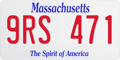 MA license plate 9RS471