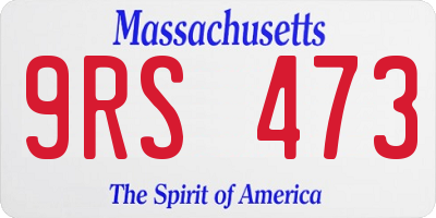 MA license plate 9RS473