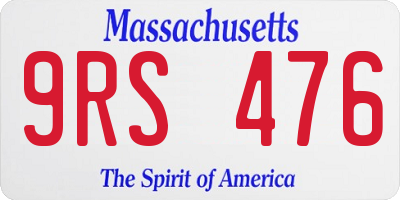 MA license plate 9RS476