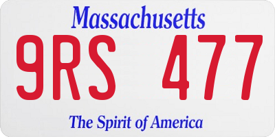 MA license plate 9RS477