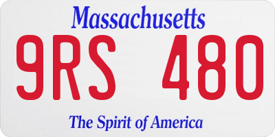 MA license plate 9RS480