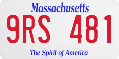MA license plate 9RS481