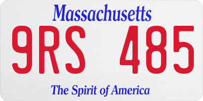 MA license plate 9RS485