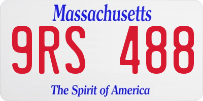 MA license plate 9RS488