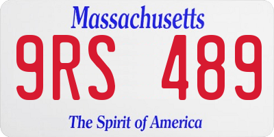 MA license plate 9RS489