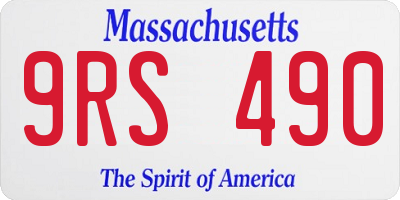 MA license plate 9RS490