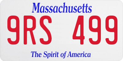 MA license plate 9RS499