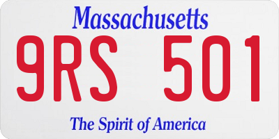 MA license plate 9RS501