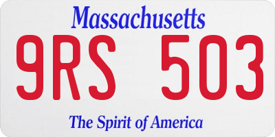 MA license plate 9RS503
